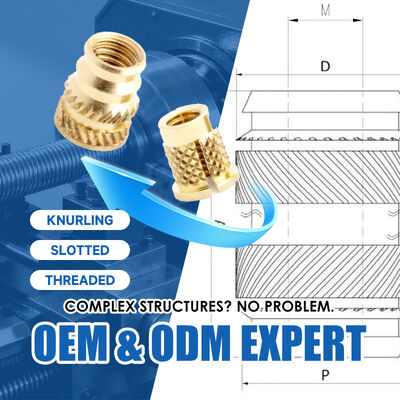 Custom Non Standard Brass Threaded Inserts Small Batch Fast Sample Precision Parts