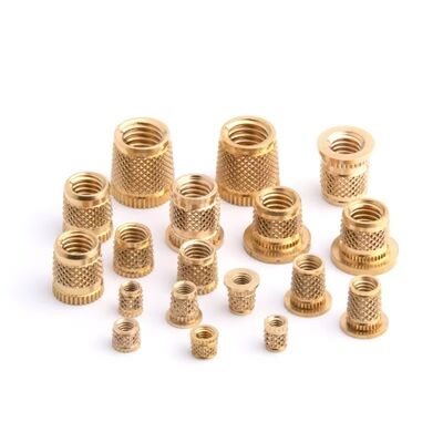 Lead Free Eco Brass Heat Set Inserts RoHS Compliant Custom Thread Precision Fasteners