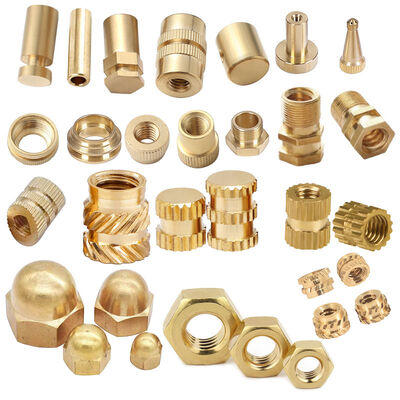 High Torque Brass Knurled Insert Nuts Custom Diamond Straight Thread Precision Fasteners