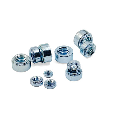 Heat Treated Black Oxide Coated High Load Capacity Custom Knurling Pattern Self Clinching Nut