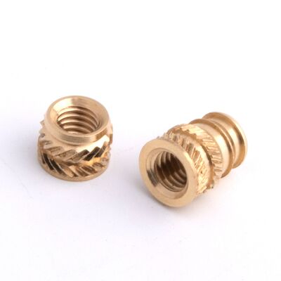 Lead Free Eco Brass Heat Set Inserts RoHS Compliant Custom Thread Precision Fasteners