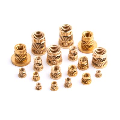 Brass Heat Set Inserts for Smart Home Appliances Custom Thread Lead Free Precision Fasteners