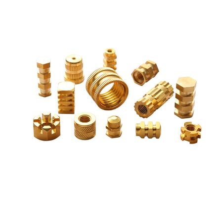 Brass Heat Set Inserts for Smart Home Appliances Custom Thread Lead Free Precision Fasteners