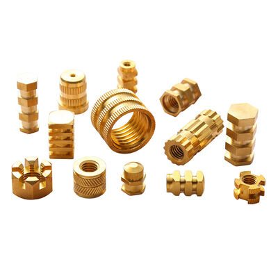 High Torque Brass Knurled Insert Nuts Custom Diamond Straight Thread Precision Fasteners