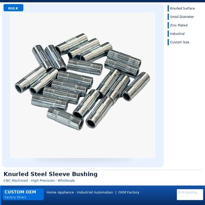 Small Diameter Coupling Pin CNC Turned Zinc Plated Steel Knurled Flanged Custom Bulk OEM For Printer Scanner Appliance Motor