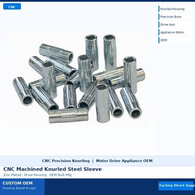  Knurled Step Shaft CNC Lathe Zinc Plated Carbon Steel Flanged Precision Custom Drawing Based Bulk For HVAC Pump Industrial