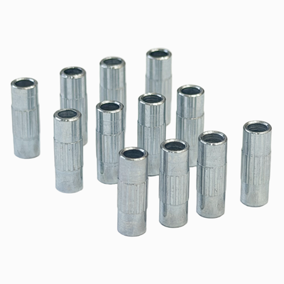 Knurled Locating Pin CNC Turned Hardened Zinc Plated Steel Custom OEM Bulk Fast Sample For Robotics Automation Textile Machine